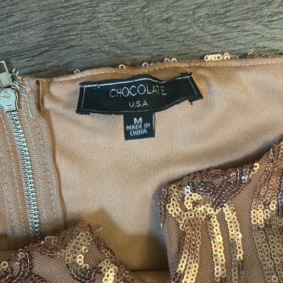 Copper sequin size M dress - Picture 4 of 4